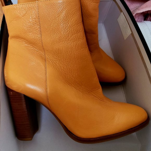 GIANNI BINI Tan Leather Ankle Boots - Picture 7 of 9